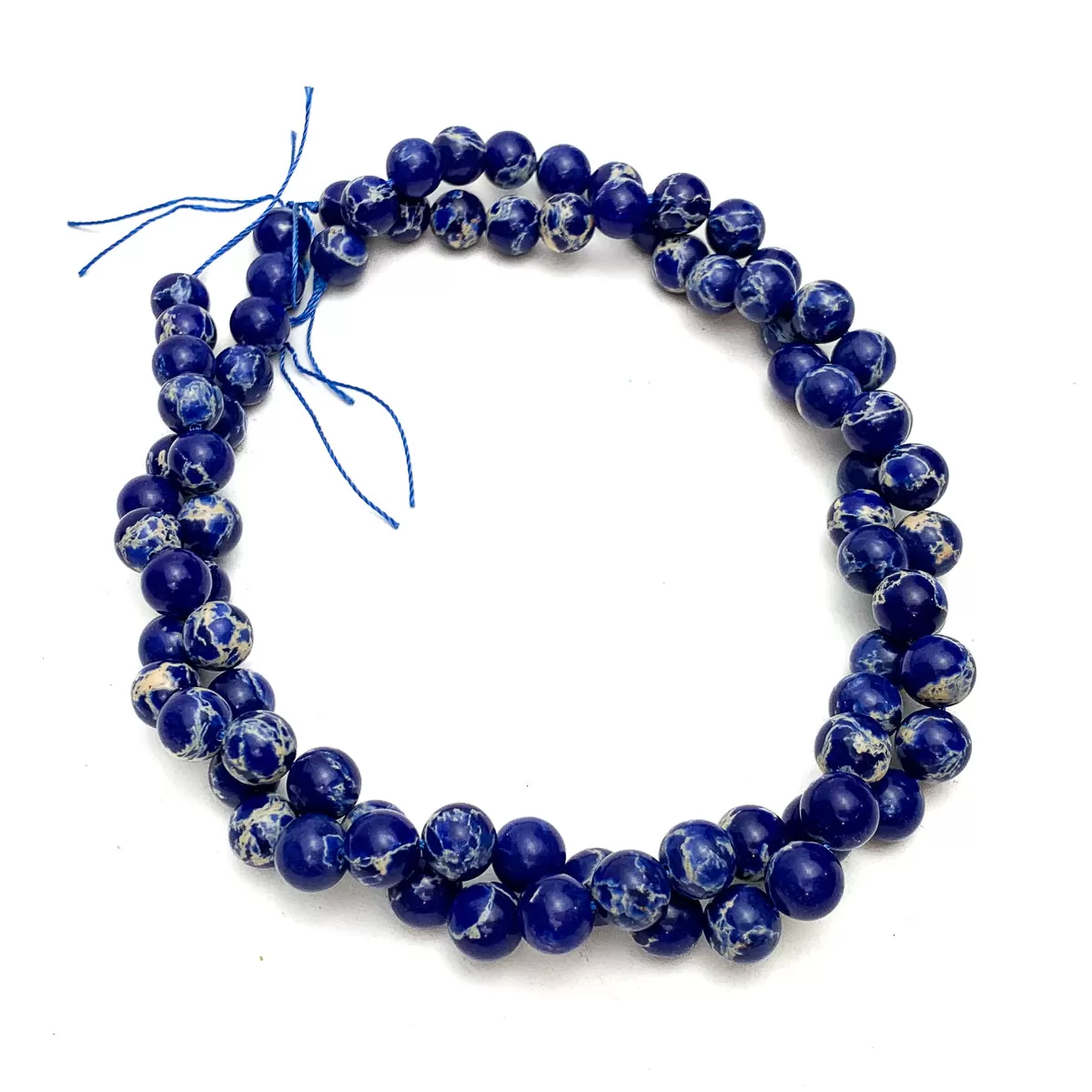 Blue Impression Jasper 10mm Round Bead Strand