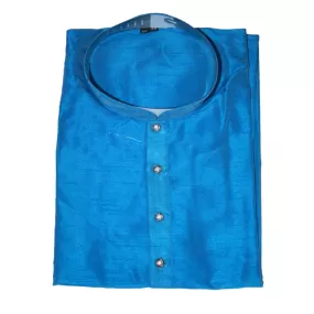 Blue kurta with a round neck