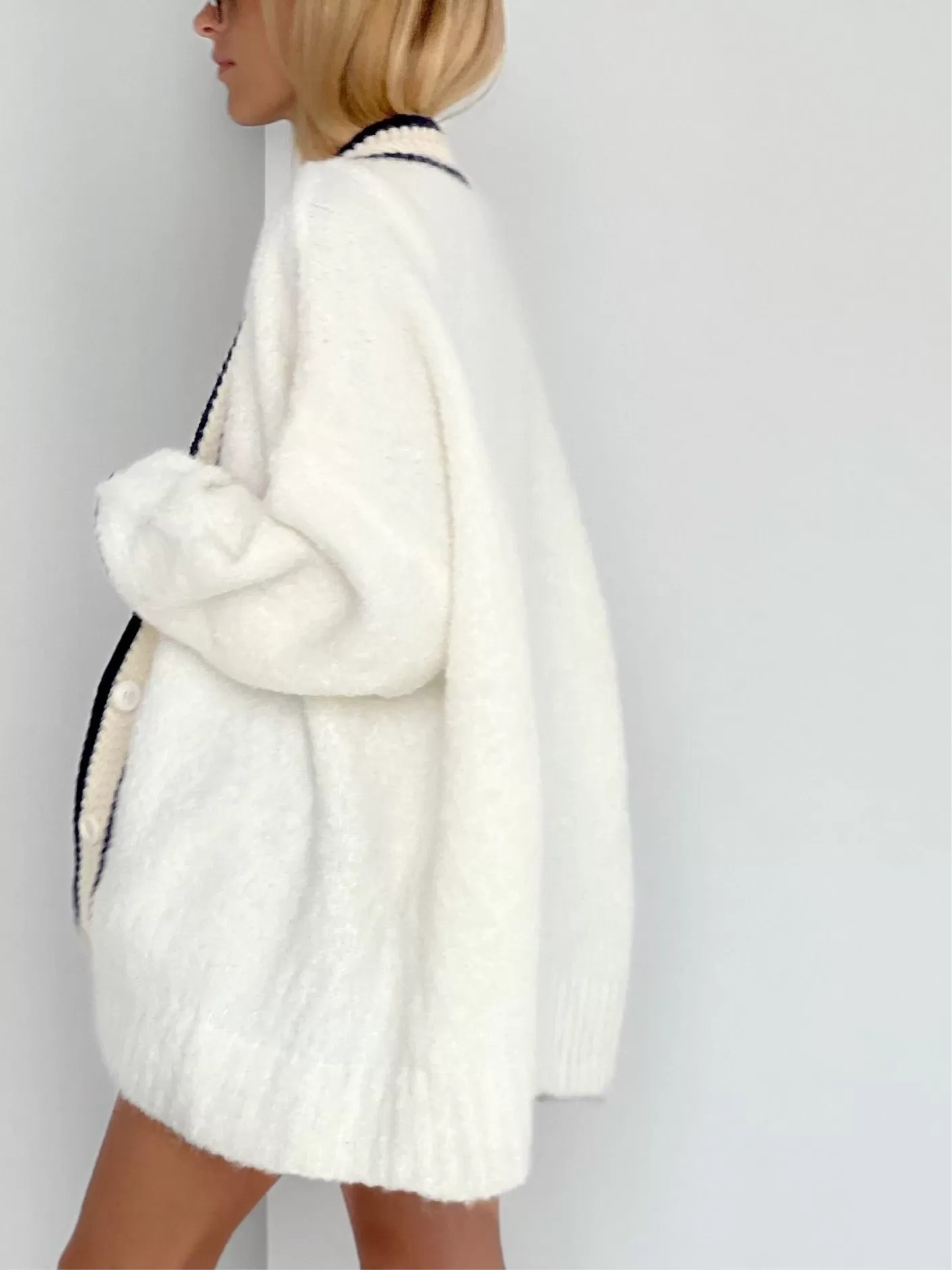 Boyfriend Oversized Cardigan | Cream