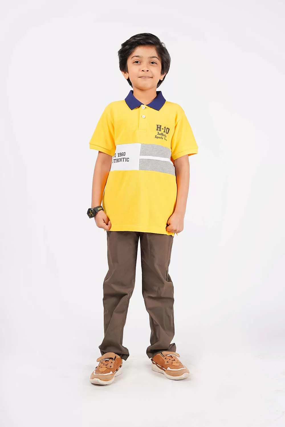 Boy's Short Sleeves Fashion Polo