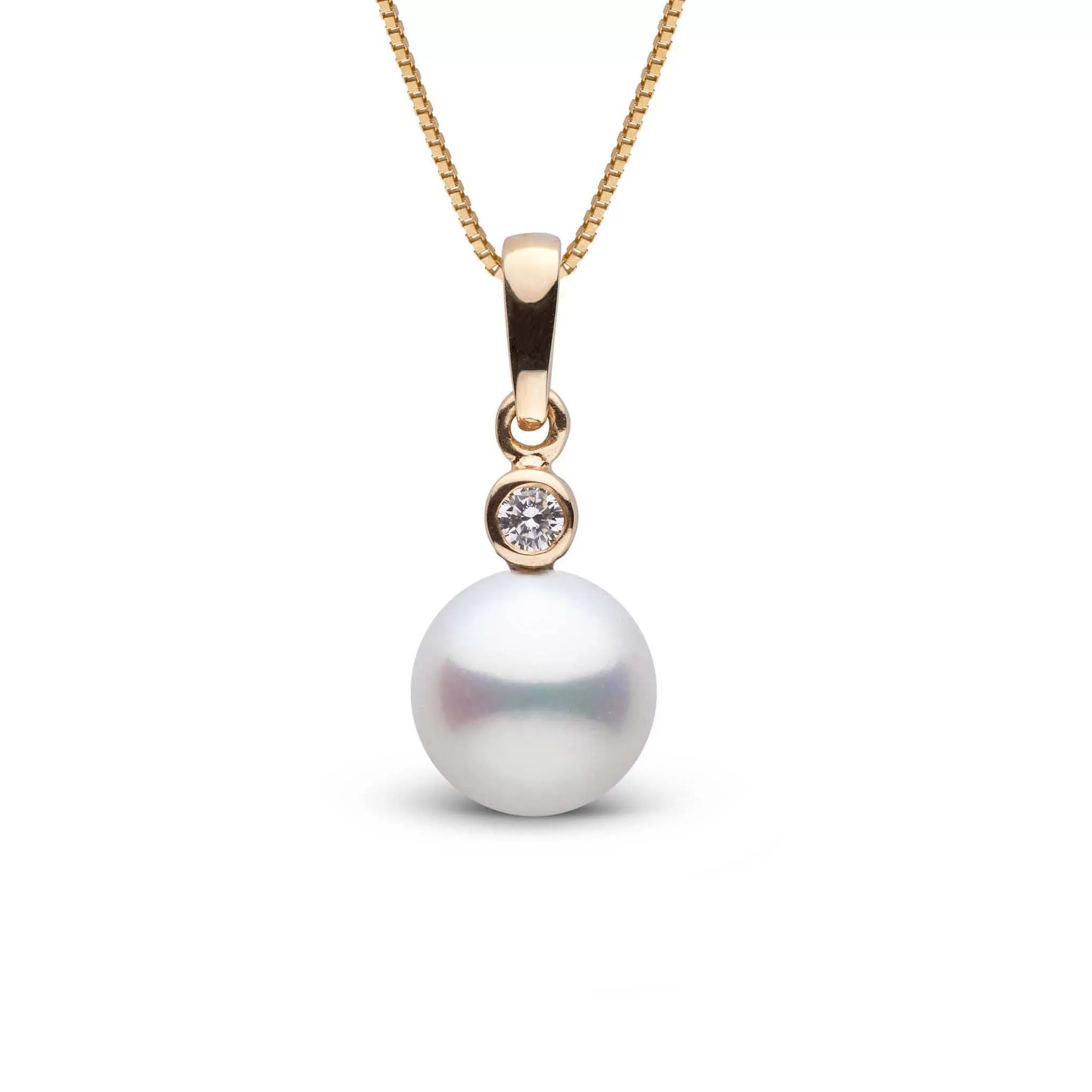 Brilliant Collection 8.0-9.0 mm Freshadama Freshwater Pearl and Diamond Pendant