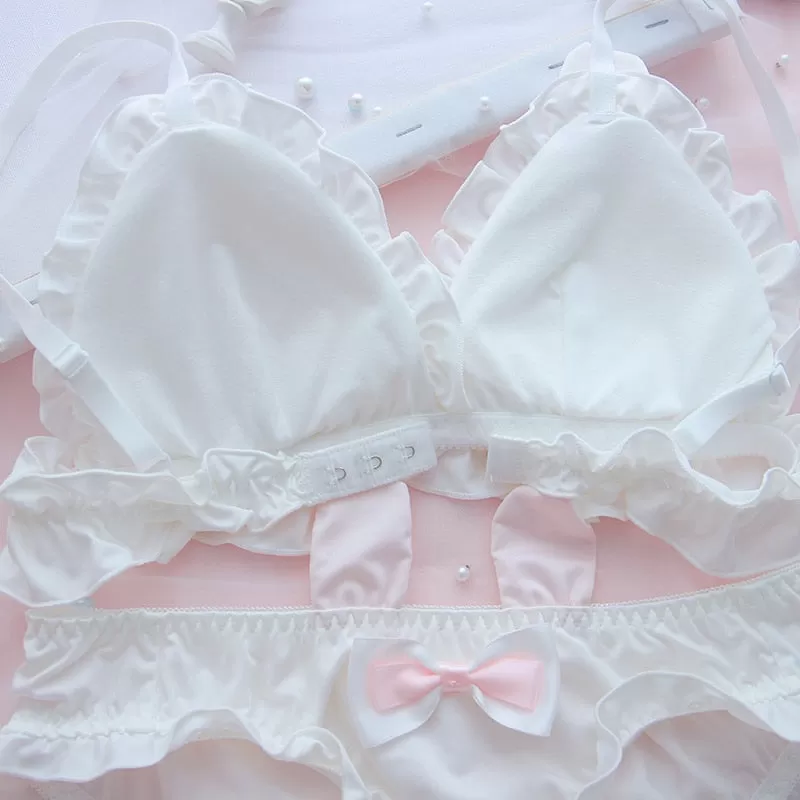 Bunny Ear Kawaii Nymphet Ruffle Lolita Lingerie Set