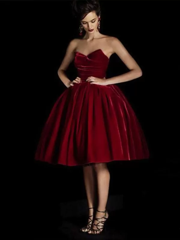 Burgundy Vintage Homecoming Dress Party Cheap Homecoming Dress ER189