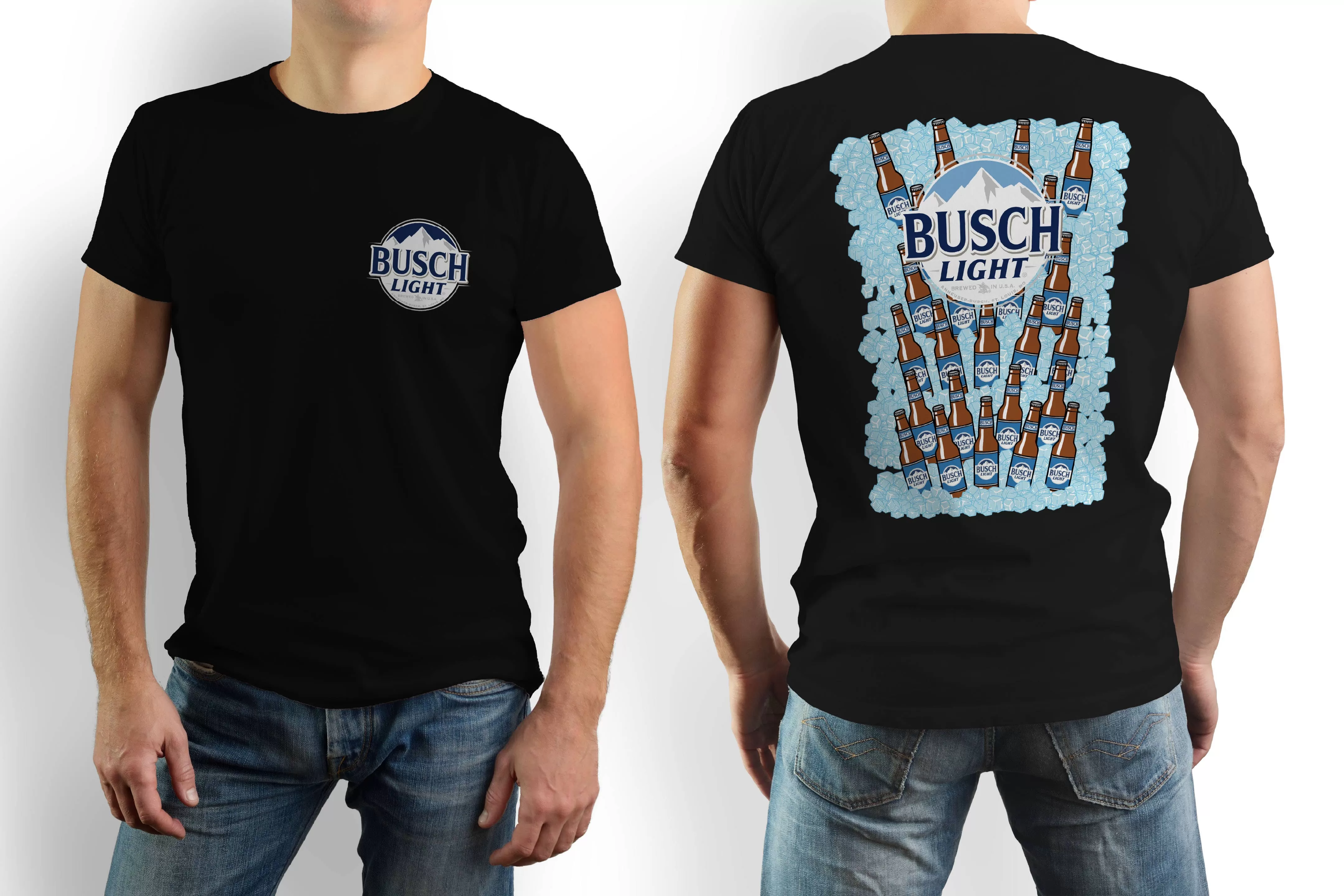 busch light on ice graphic tee