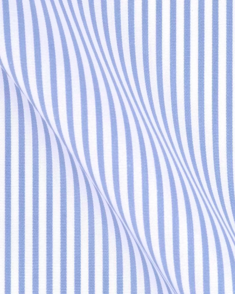 Canclini Argento Blue Stripe Shirt 3030.w110.0002.f03