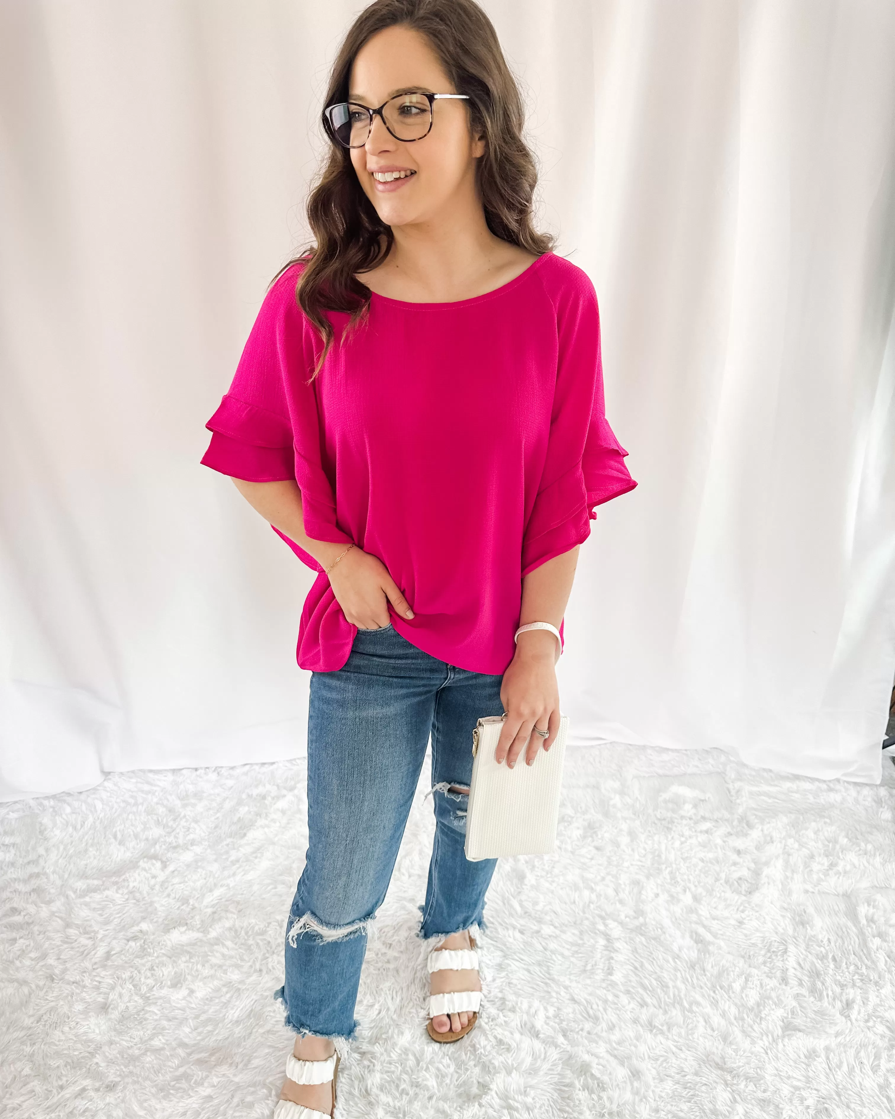 Change Is Good Ruffle Sleeve Top