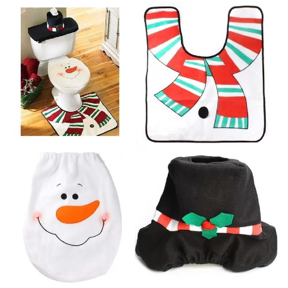 Cheerful Snowman Decorative Washroom Set