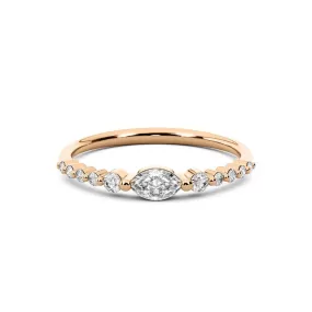 Chorost & Co. Private Collection 14K Rose Gold 0.30ct Diamond Marquise Stackable Band