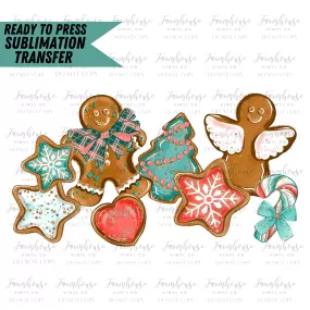 Christmas Cookies Ready To Press Sublimation Transfer