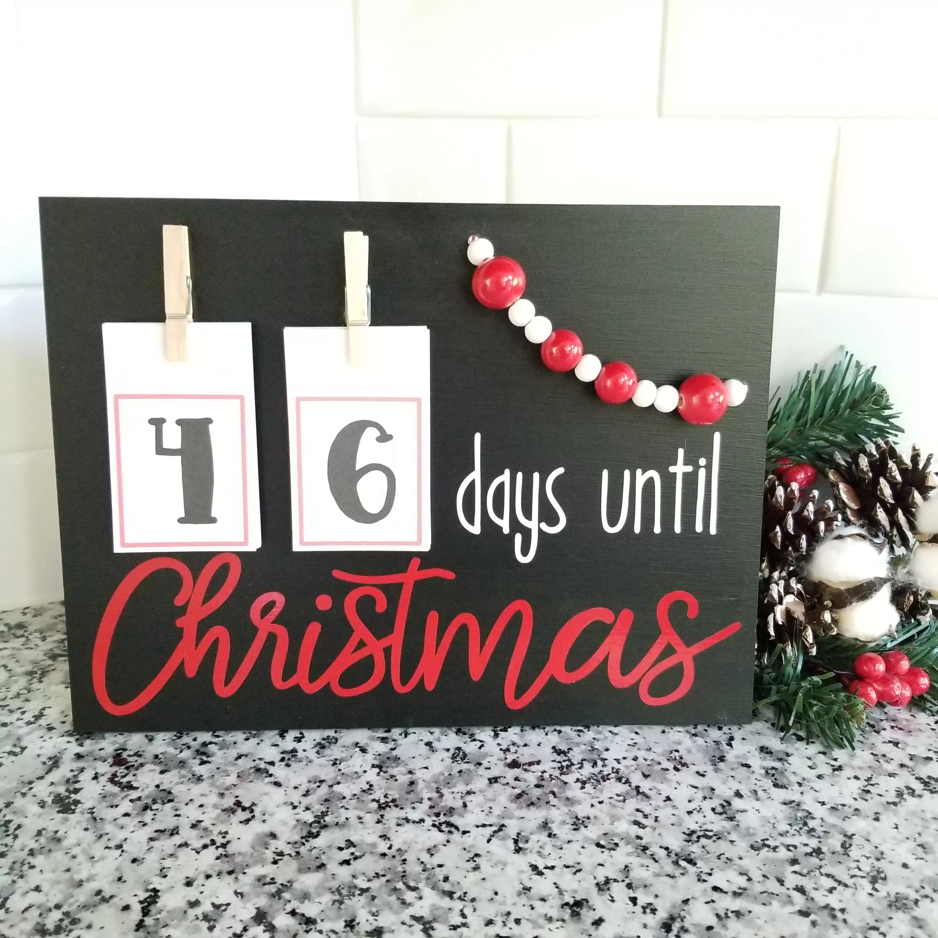 Christmas Countdown Sign Printables & Cut Files - SVG, PNG, PDF, JPEG