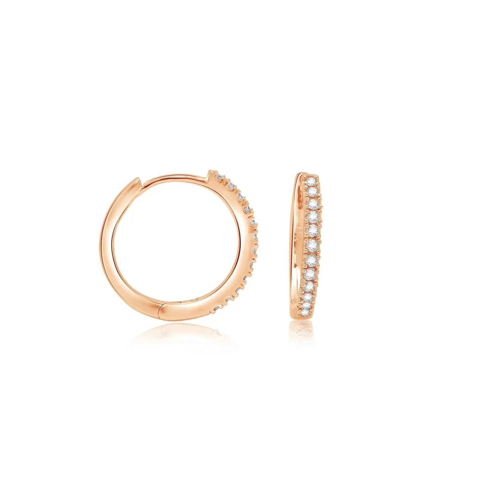 Classic Diamond Hoop Earrings