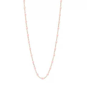 Classic Gigi Baby Pink necklace, Rose Gold, 16.5"