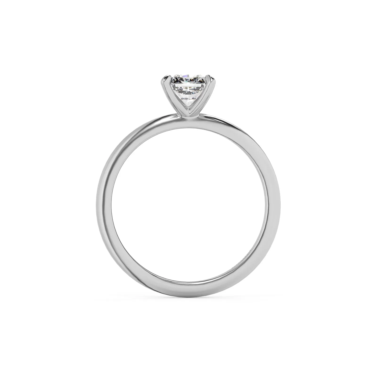 Classic Radiant Cut Solitaire Engagement Ring