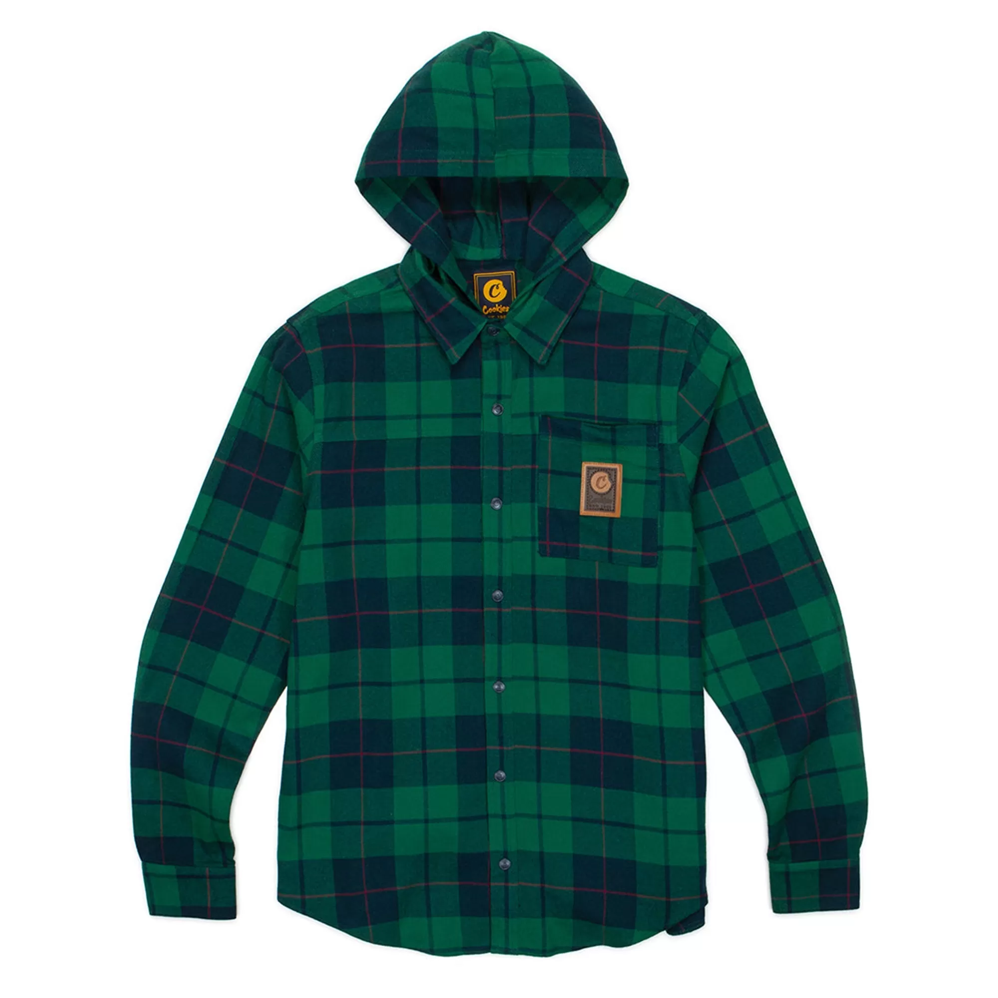 Cookies SF Men Park Ave Hooded LS Flannel (Navy)