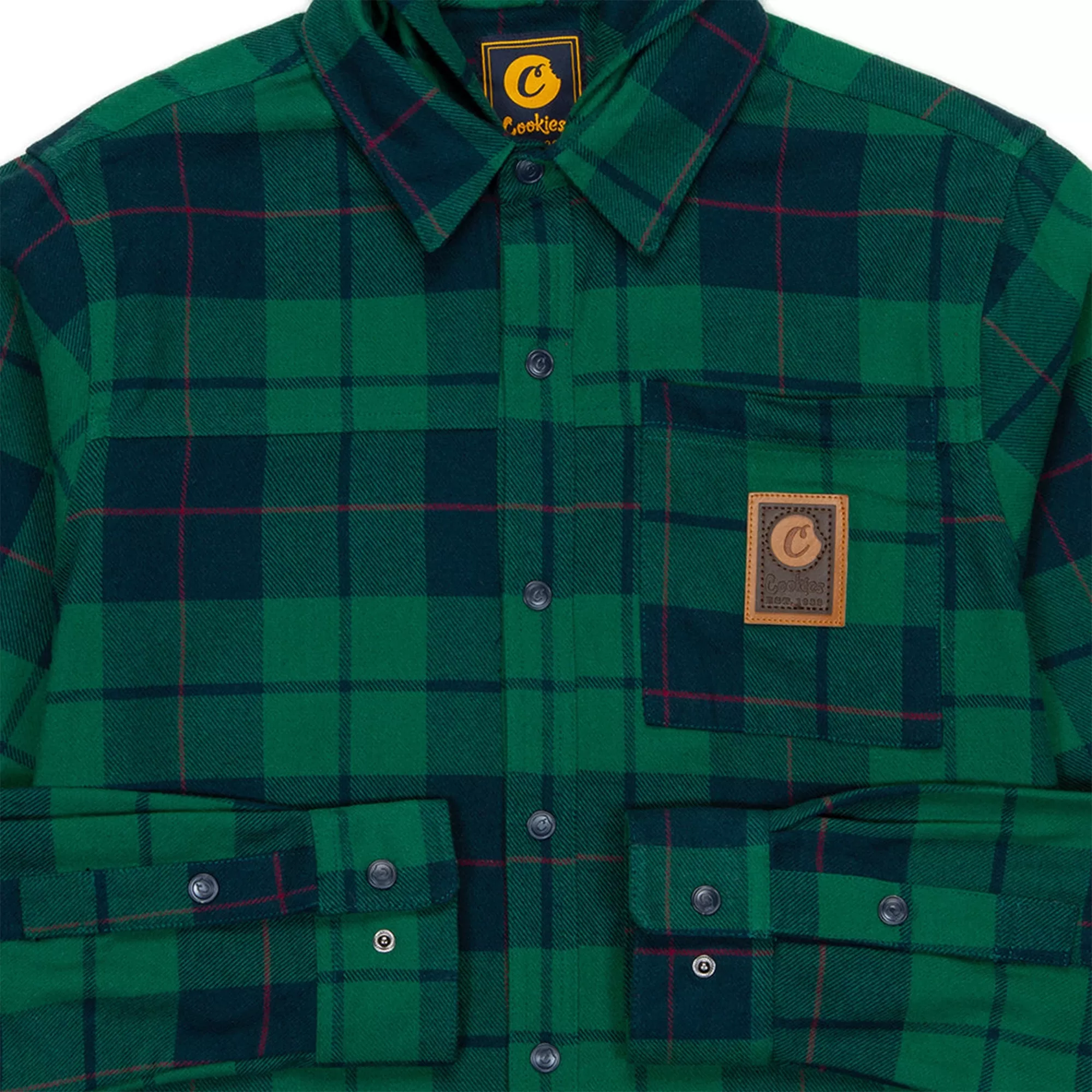 Cookies SF Men Park Ave Hooded LS Flannel (Navy)