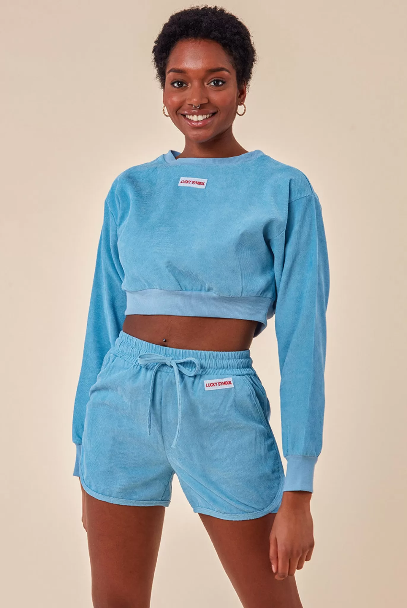 Cosmochic Oversized Cropped Jumper & Short Two Piece Set