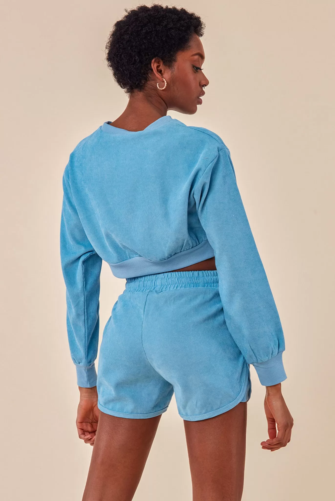 Cosmochic Oversized Cropped Jumper & Short Two Piece Set