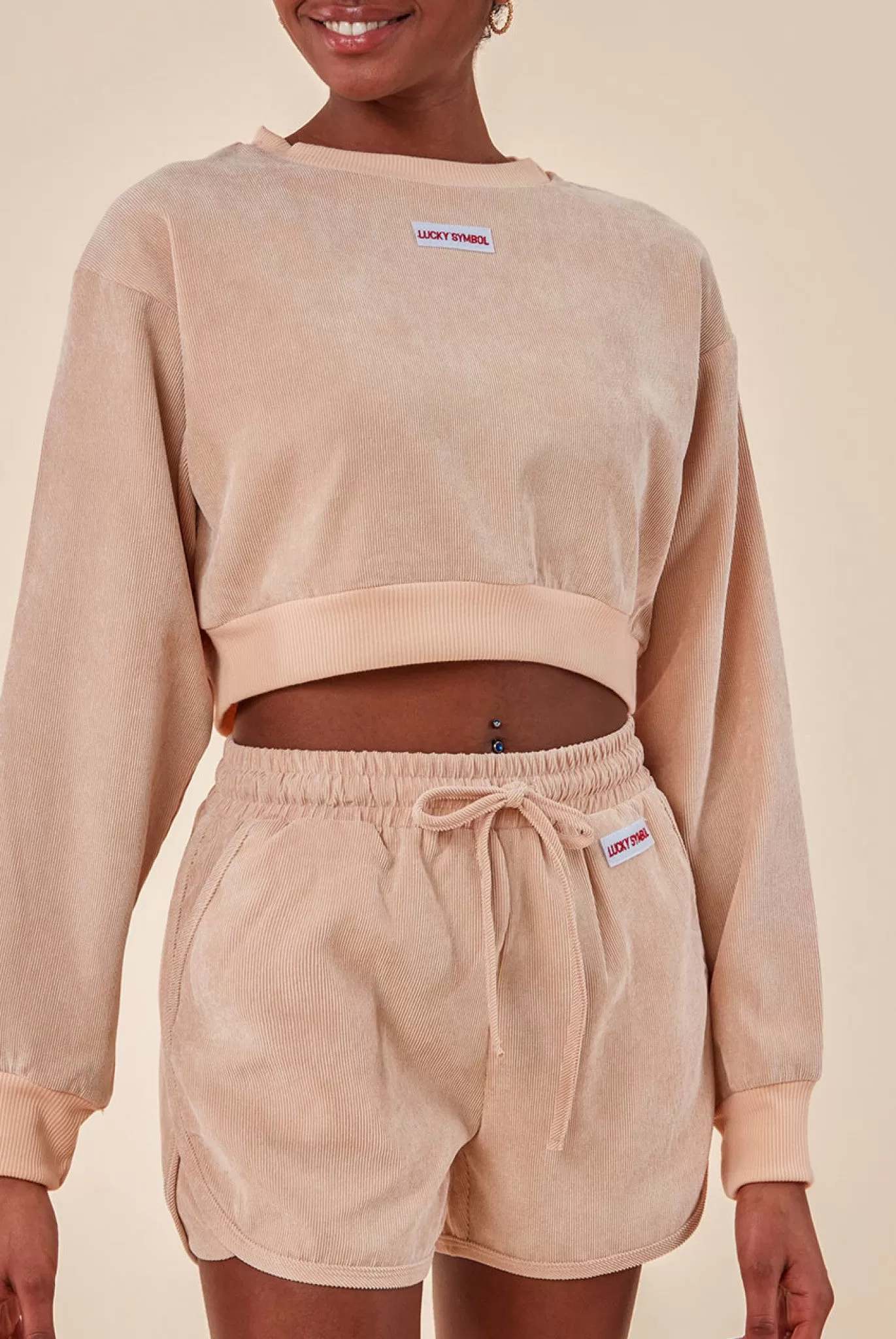 Cosmochic Oversized Cropped Jumper & Short Two Piece Set