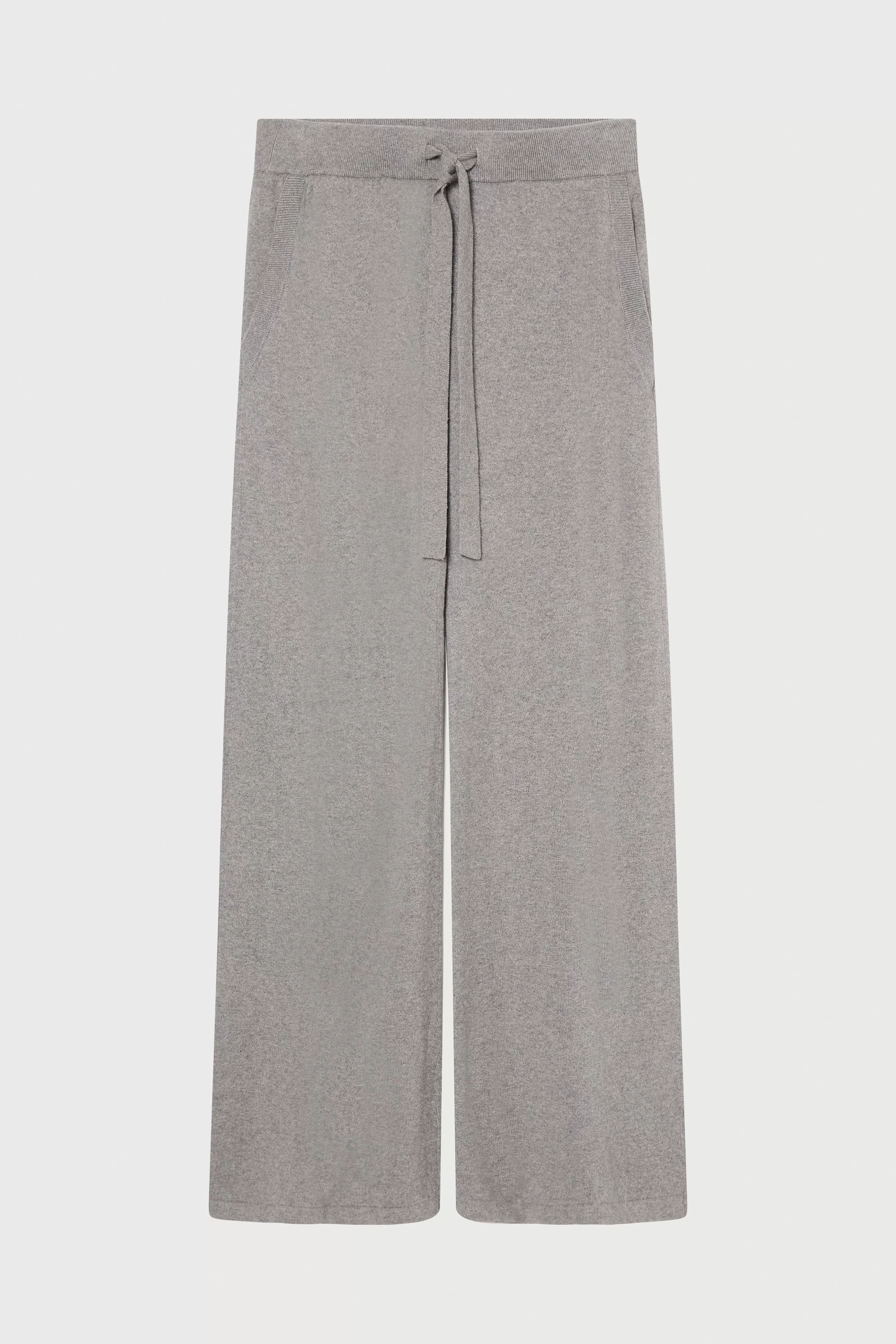 Cotton Cashmere Wide Leg Pant