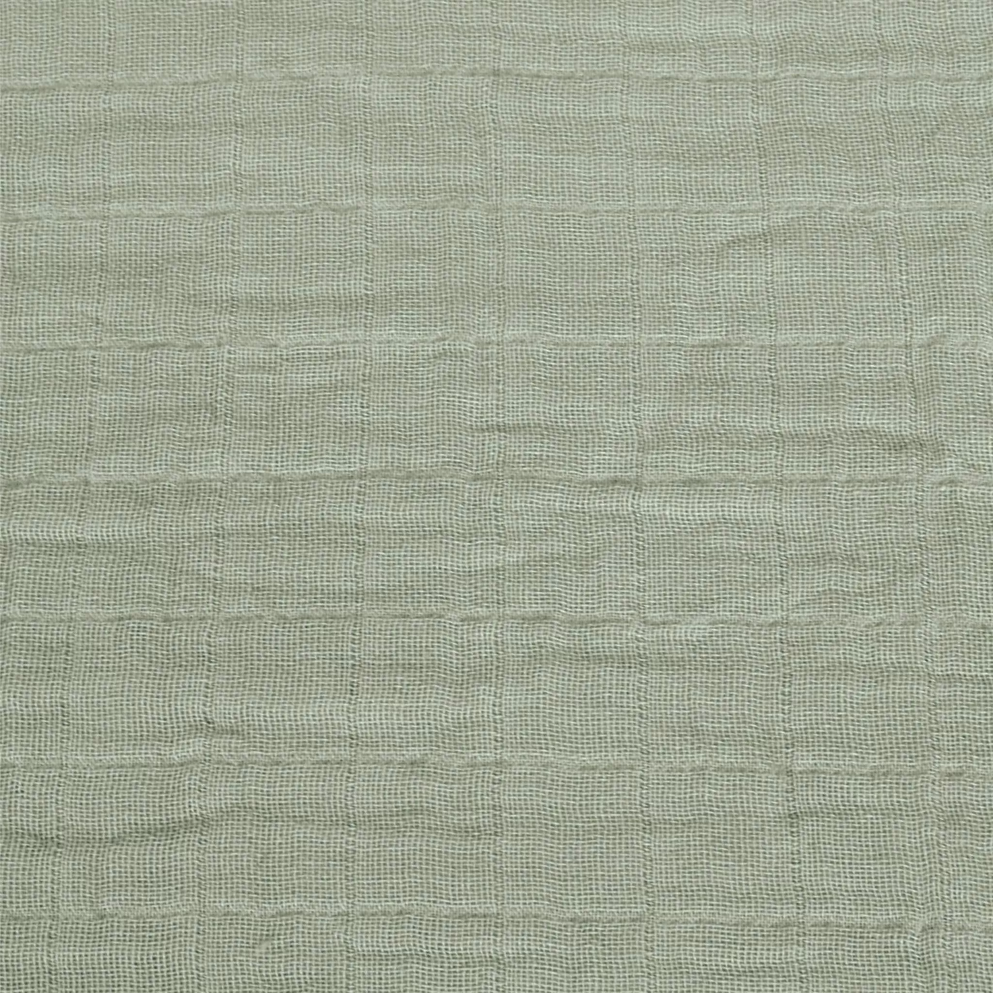 Cotton muslin fitted sheet - Kaki