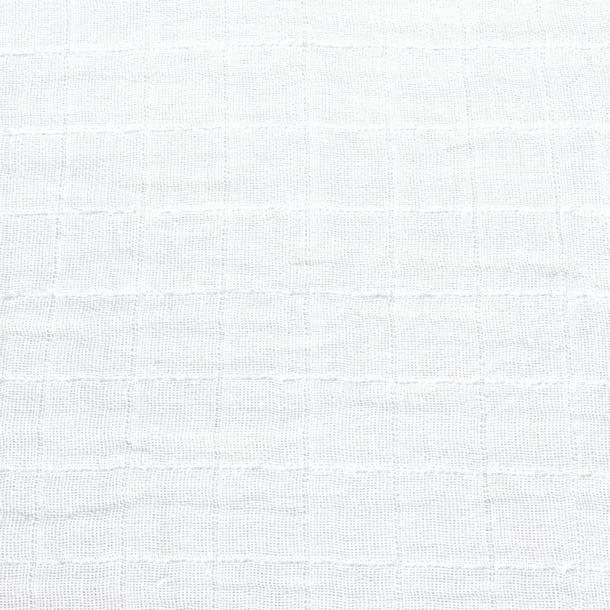 Cotton muslin fitted sheet - White