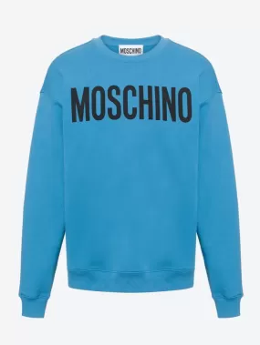 Cotton Sweatshirt With Logo (Blue)