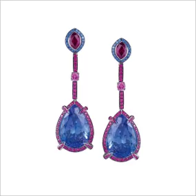 Couture 18K Gold & Tanzanite Earrings