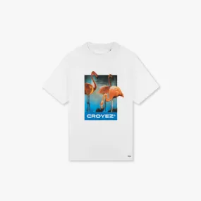 CROYEZ FLAMINGO OASIS T-SHIRT - WHITE