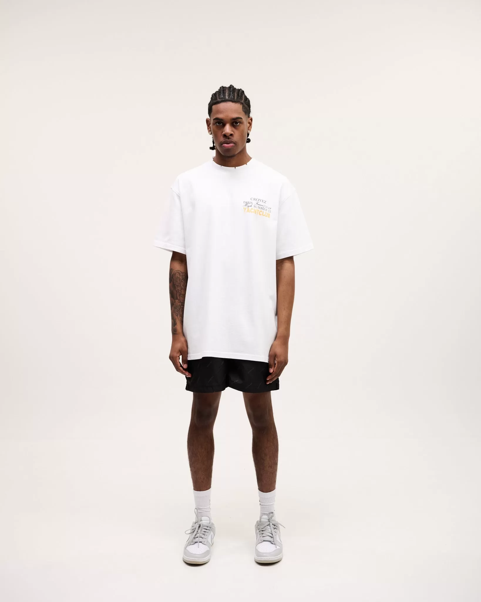 CROYEZ FONT T-SHIRT - WHITE/YELLOW