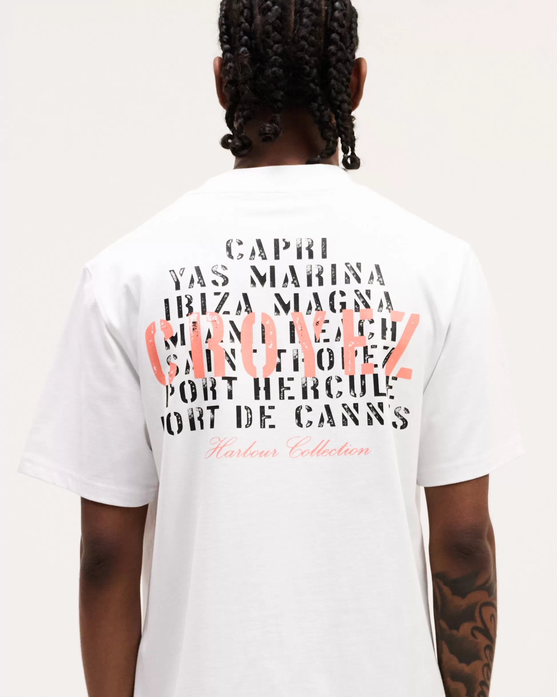 CROYEZ HARBOUR T-SHIRT - WHITE/ORANGE