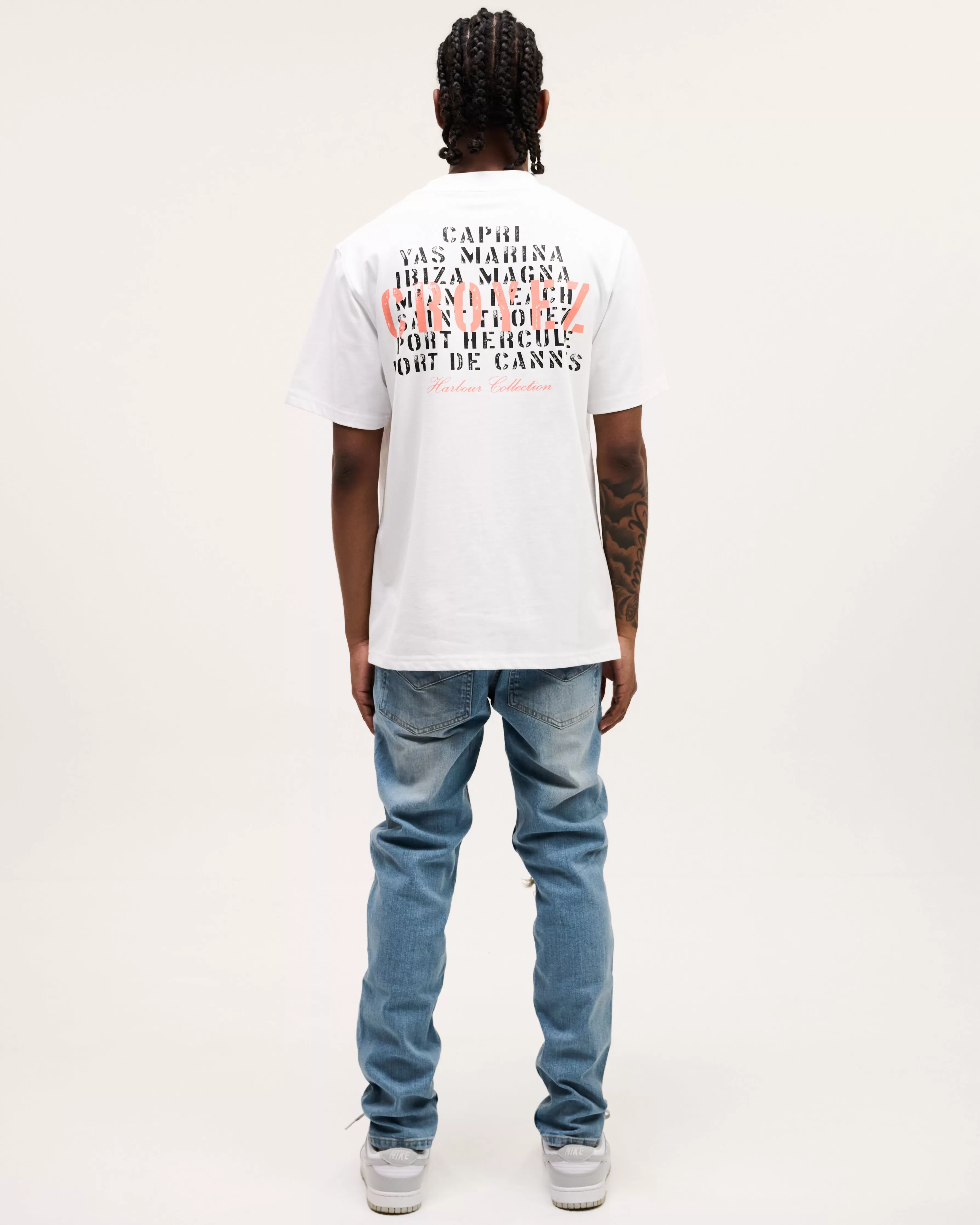 CROYEZ HARBOUR T-SHIRT - WHITE/ORANGE