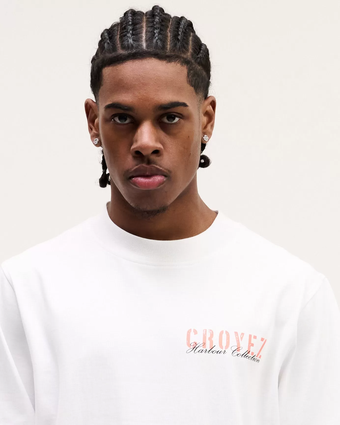 CROYEZ HARBOUR T-SHIRT - WHITE/ORANGE