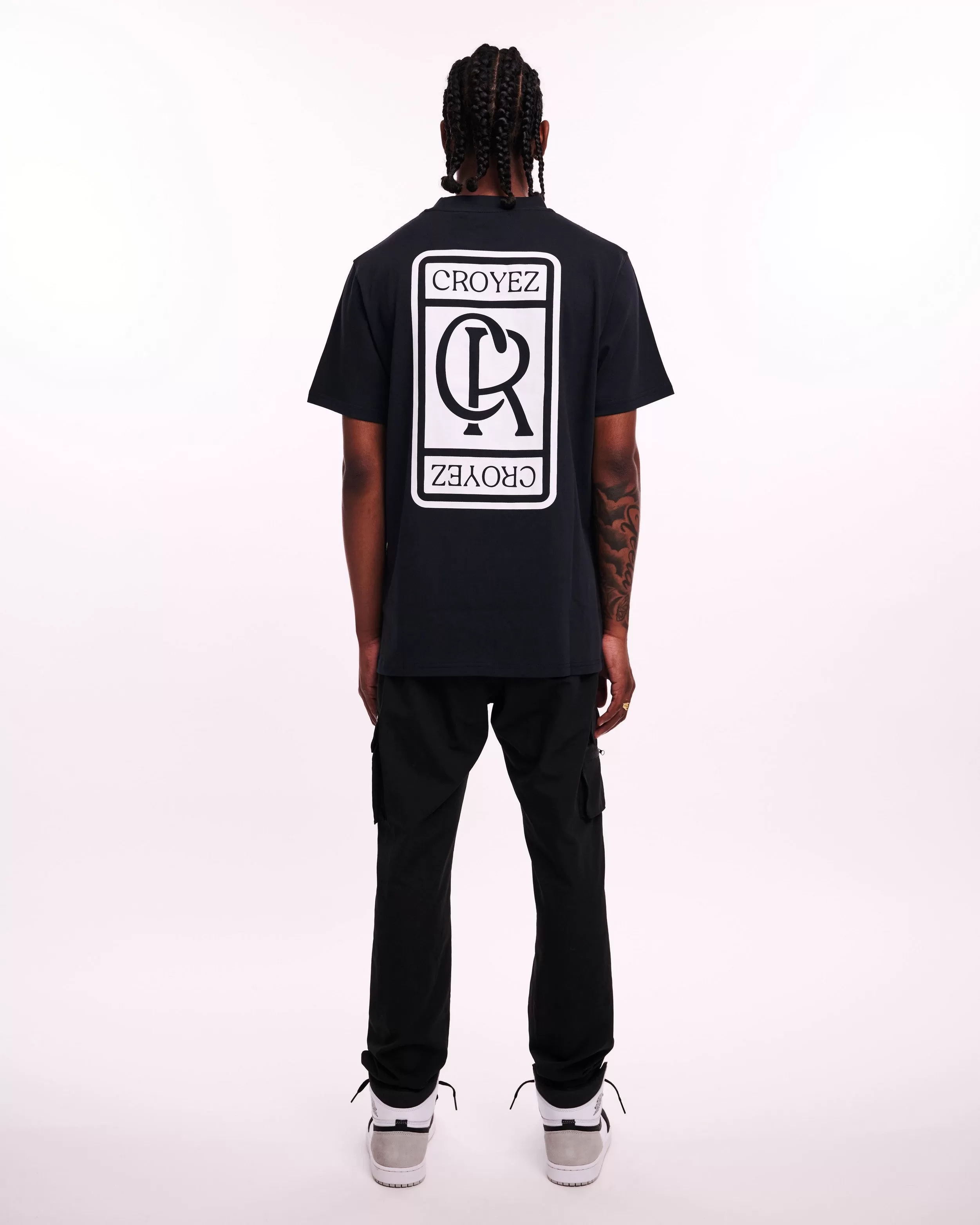 CROYEZ INITIAL T-SHIRT - BLACK/WHITE