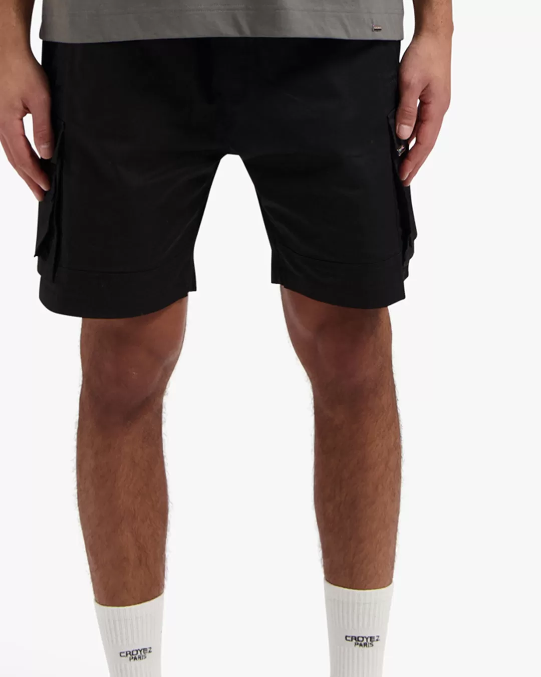 CROYEZ PARACHUTE CARGO SHORTS - VINTAGE BLACK