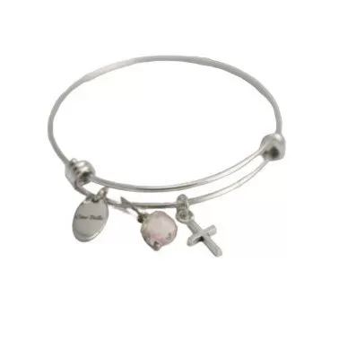 Dainty Cross Bangle Bracelet