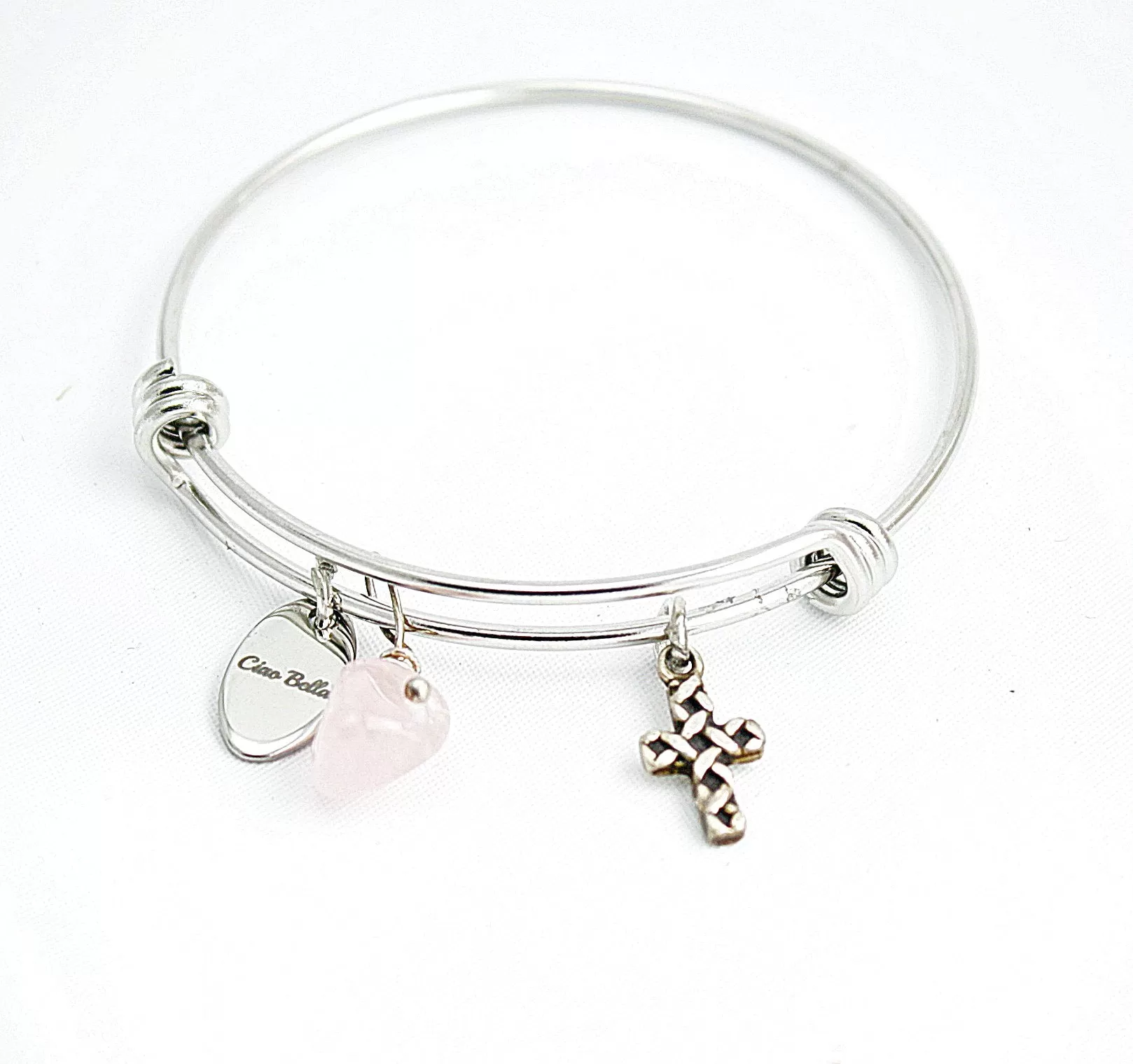 Dainty Cross Bangle Bracelet