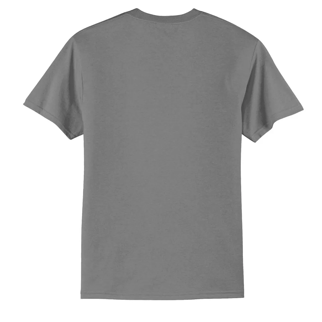 Dark Gray Short Sleeved T-Shirt Embroidered Logo