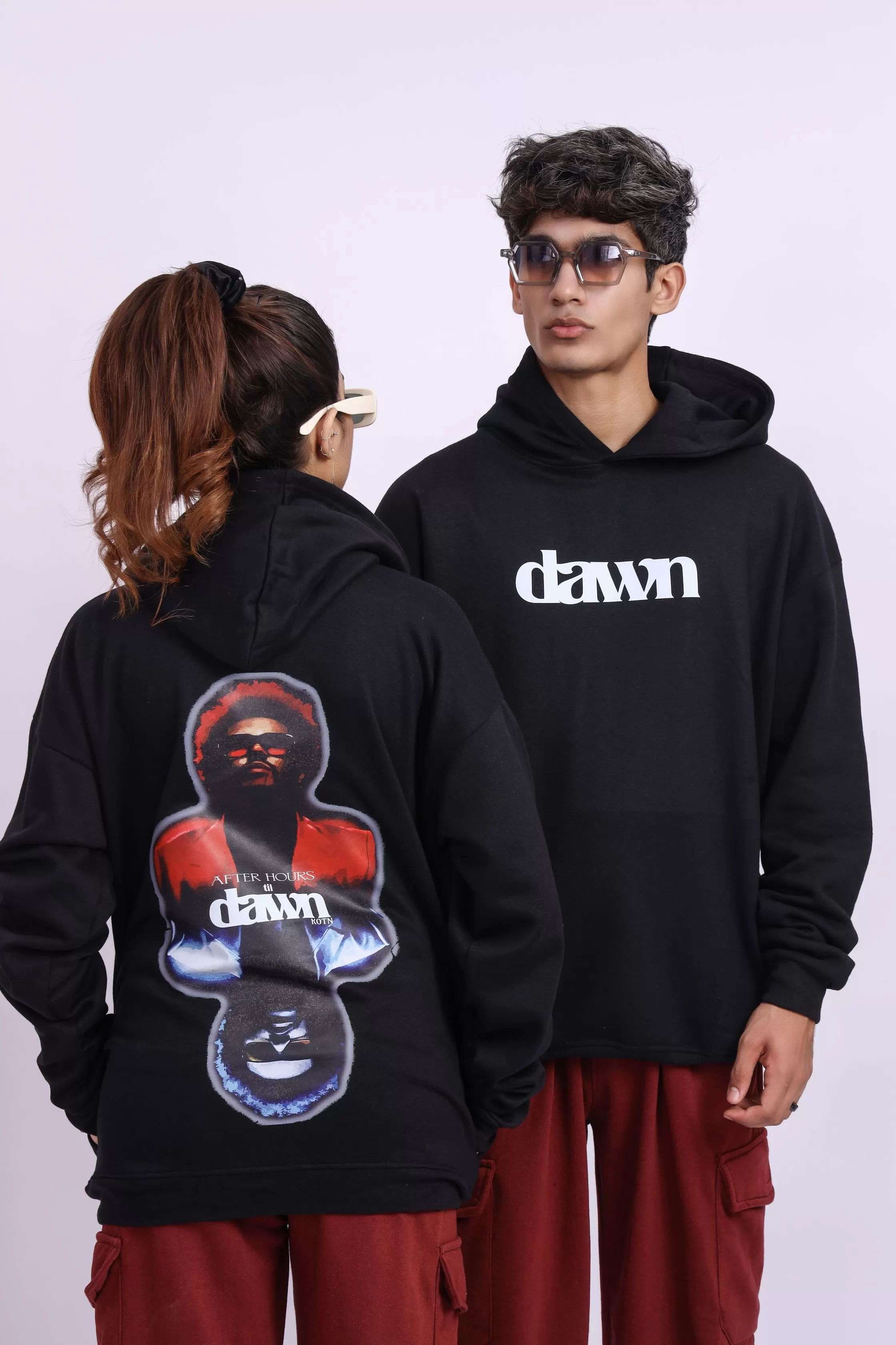 DAWN Black Oversized Hoodie