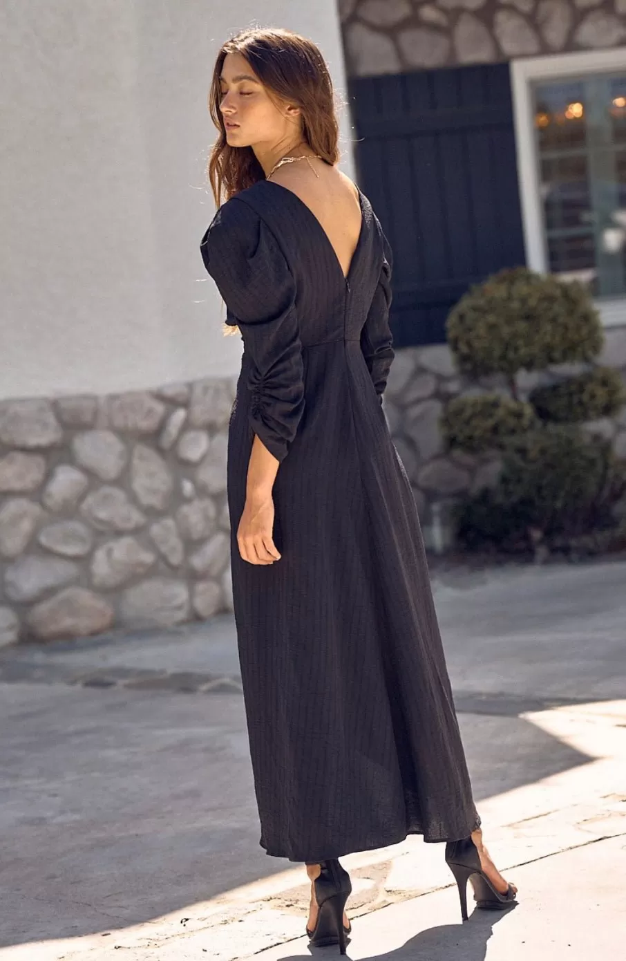 Deep vneck dress