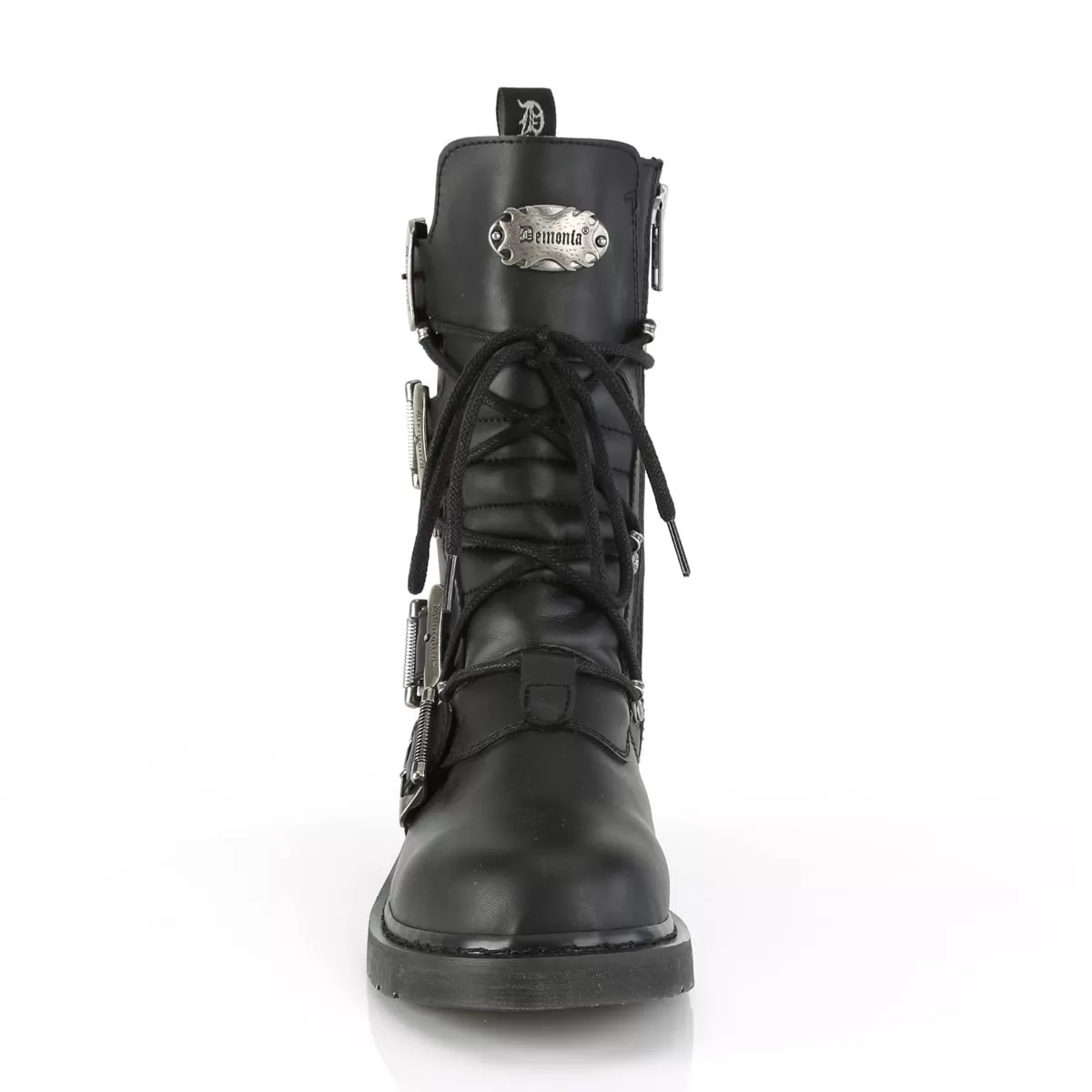 Demonia BOLT-265 | Black Vegan Leather Combat Boots