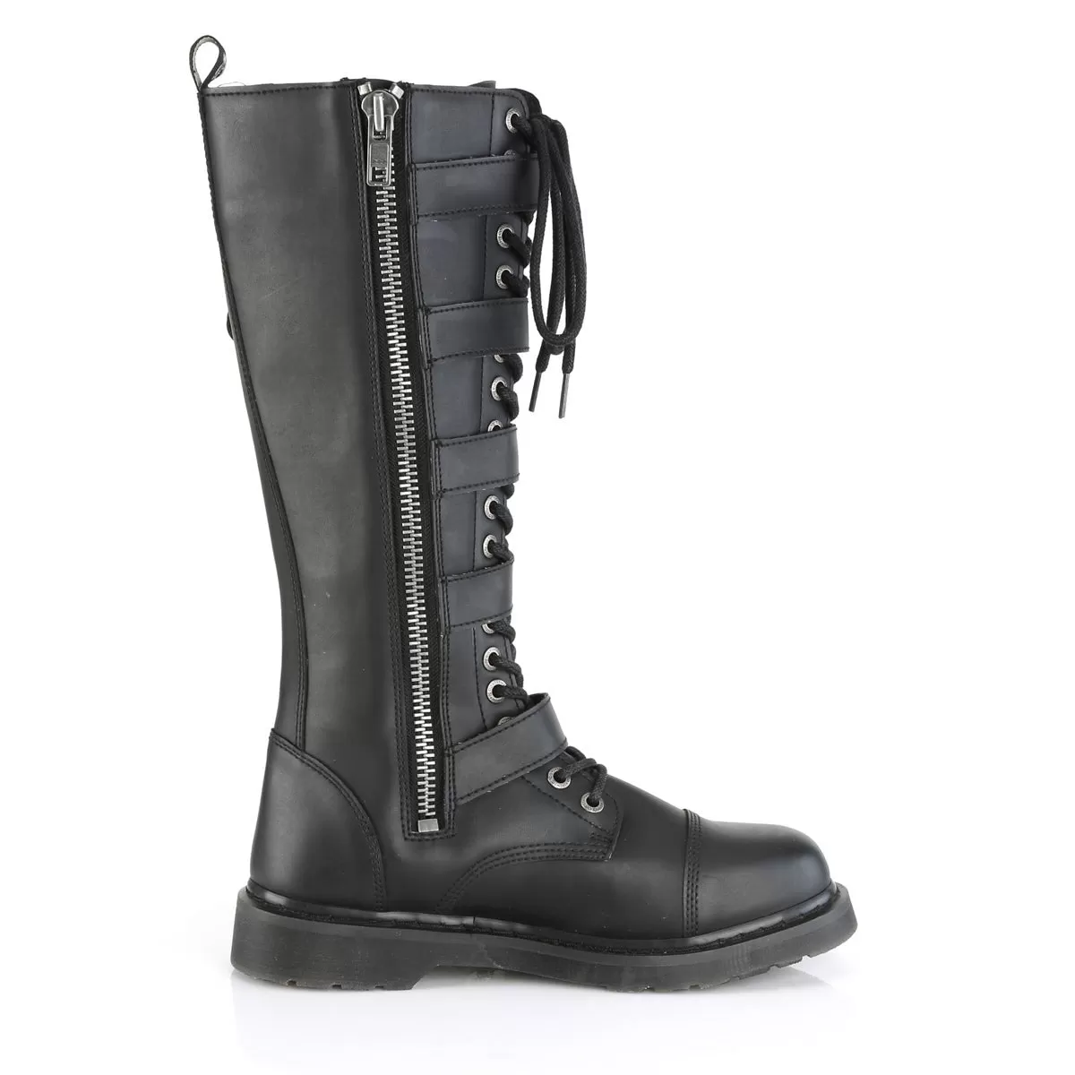 Demonia BOLT-425 | Black Vegan Leather Combat Boots