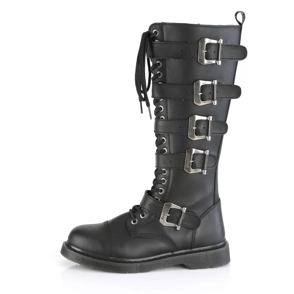 Demonia BOLT-425 | Black Vegan Leather Combat Boots