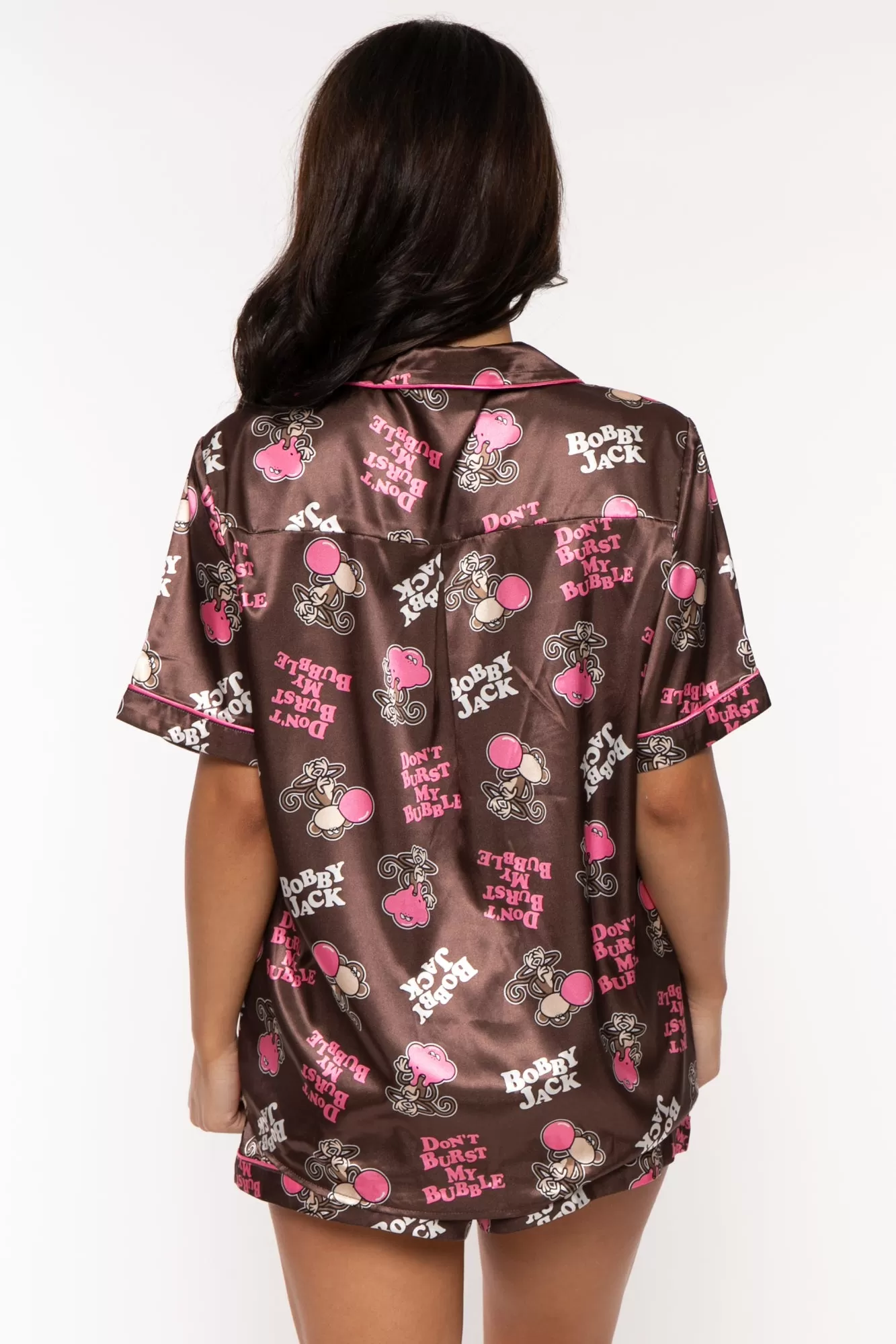 Don't Burst My Bubble - Bobby Jack Pajama Set - Brown