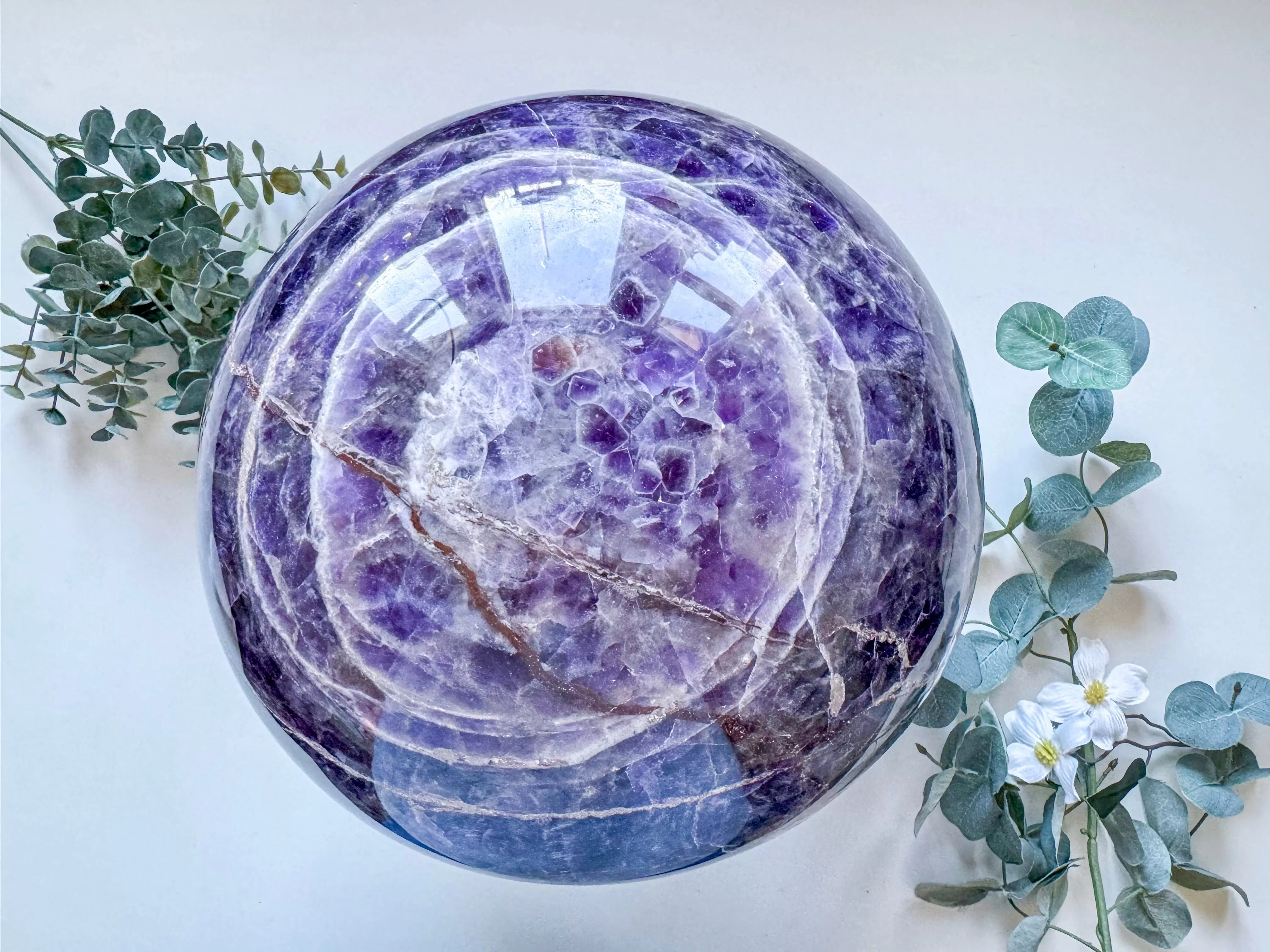 Dream Amethyst (Chevron Amethyst) XXL Sphere || Brazil