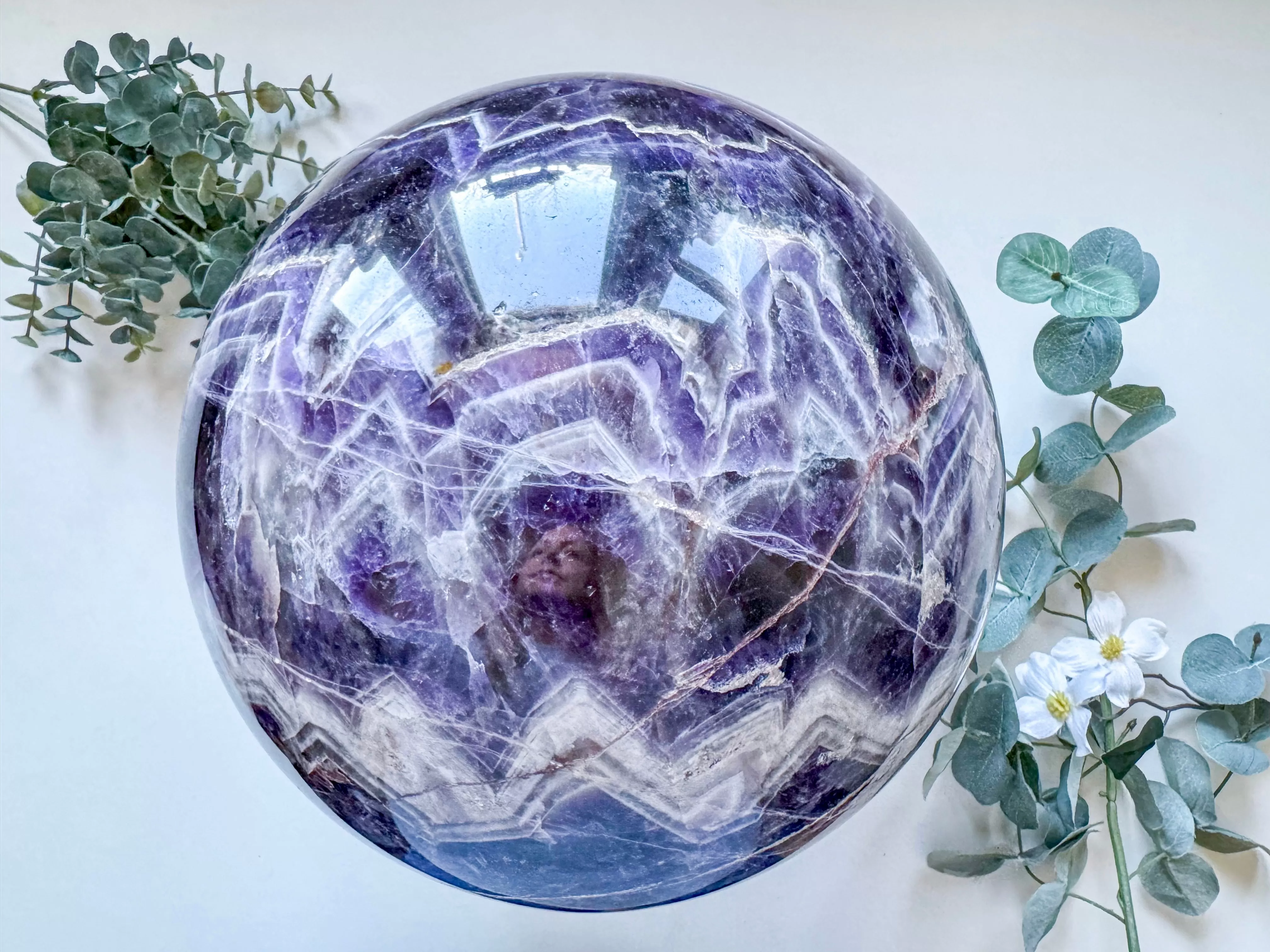 Dream Amethyst (Chevron Amethyst) XXL Sphere || Brazil