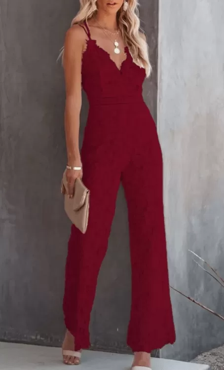 ELEGANCE ENLACE LACE JUMPSUIT