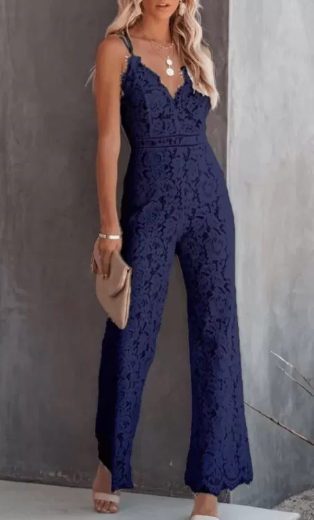 ELEGANCE ENLACE LACE JUMPSUIT