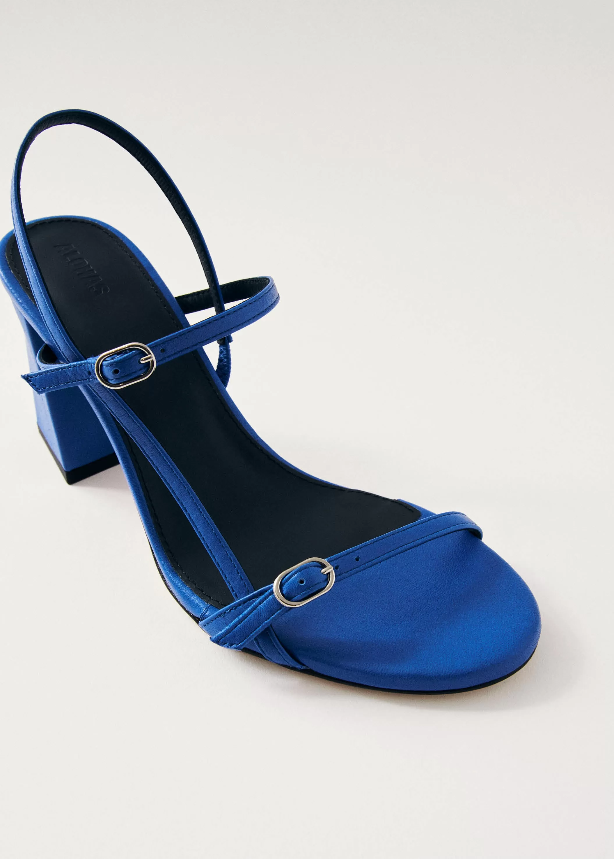 Elyn Blue Leather Sandals