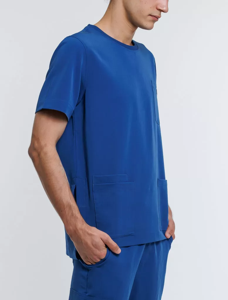 Essential Crewneck Scrub Top - Royal Blue