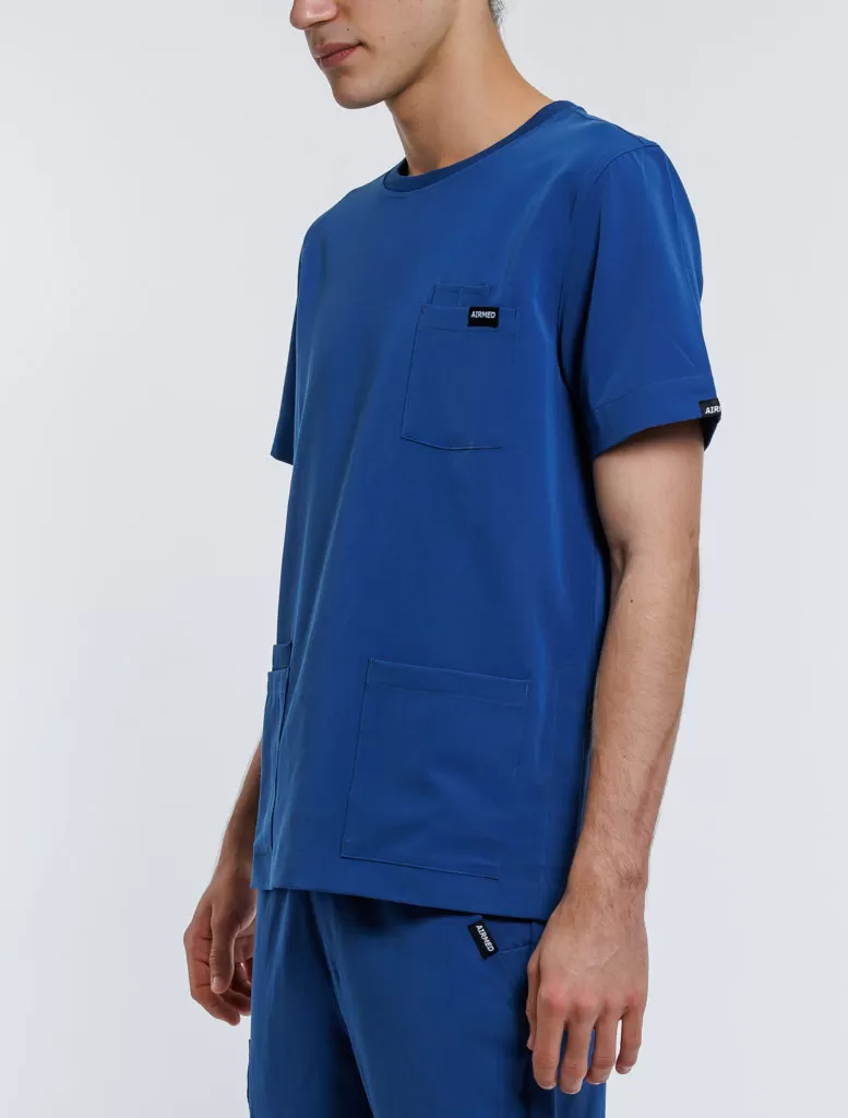 Essential Crewneck Scrub Top - Royal Blue